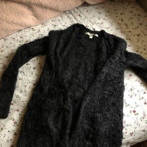 Black fuzzy cardigan